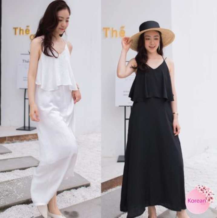 🎀Korean Fashion🎀 ชุดเดรสยาวสายเดี่ยวแฟชั่น ผ้าเรย่อน นิ่ม ใส่สบาย ระบายเก๋ๆ – No Brand – 561748364_TH-1030758080 >>> 🇹🇭 Top1Thailand 🛒 >>> lazada.co.th 🇹🇭 🇹🇭 🇹🇭🛒🛍🛒