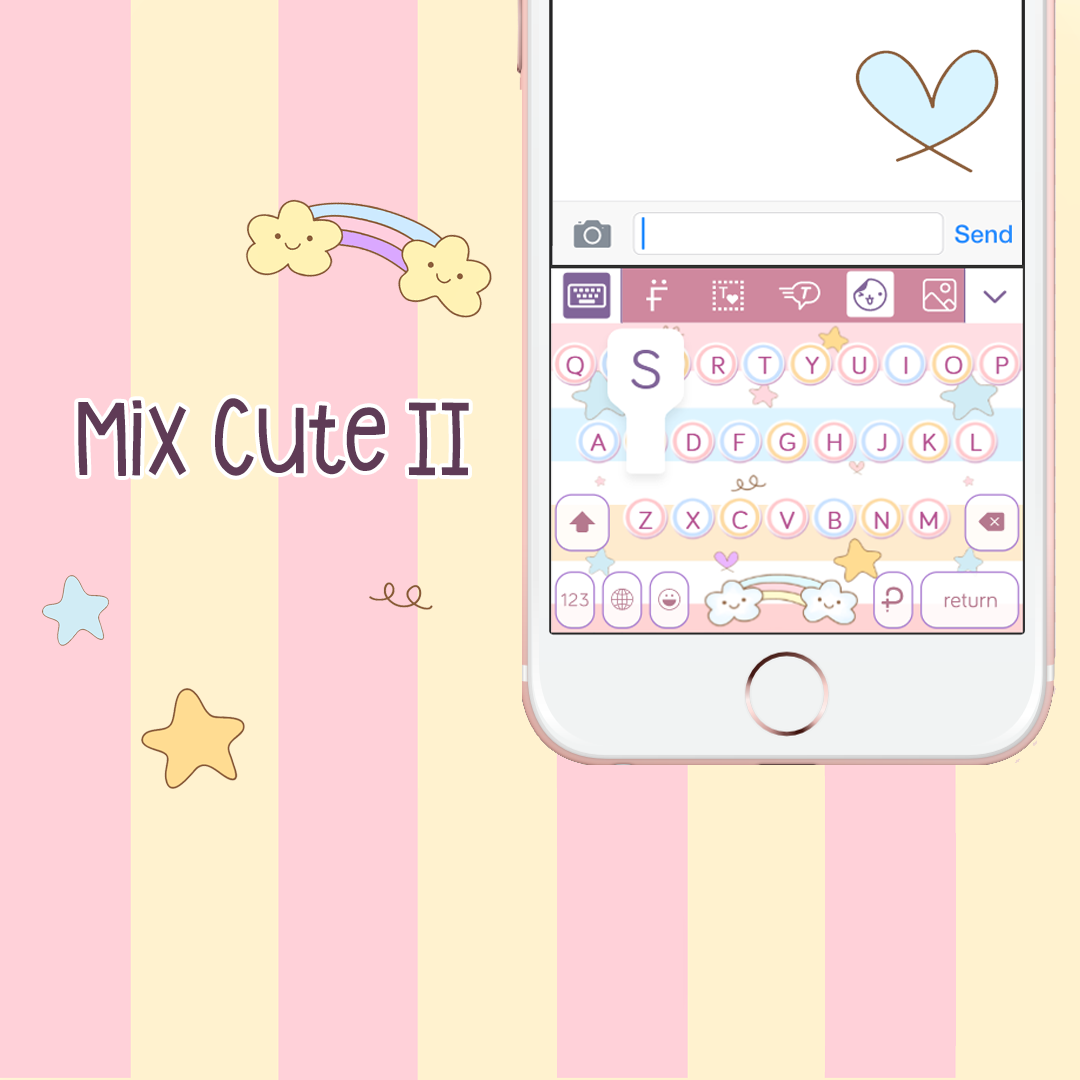 Mix Cute III  Keyboard Theme⎮(E-Voucher) for Pastel Keyboard App