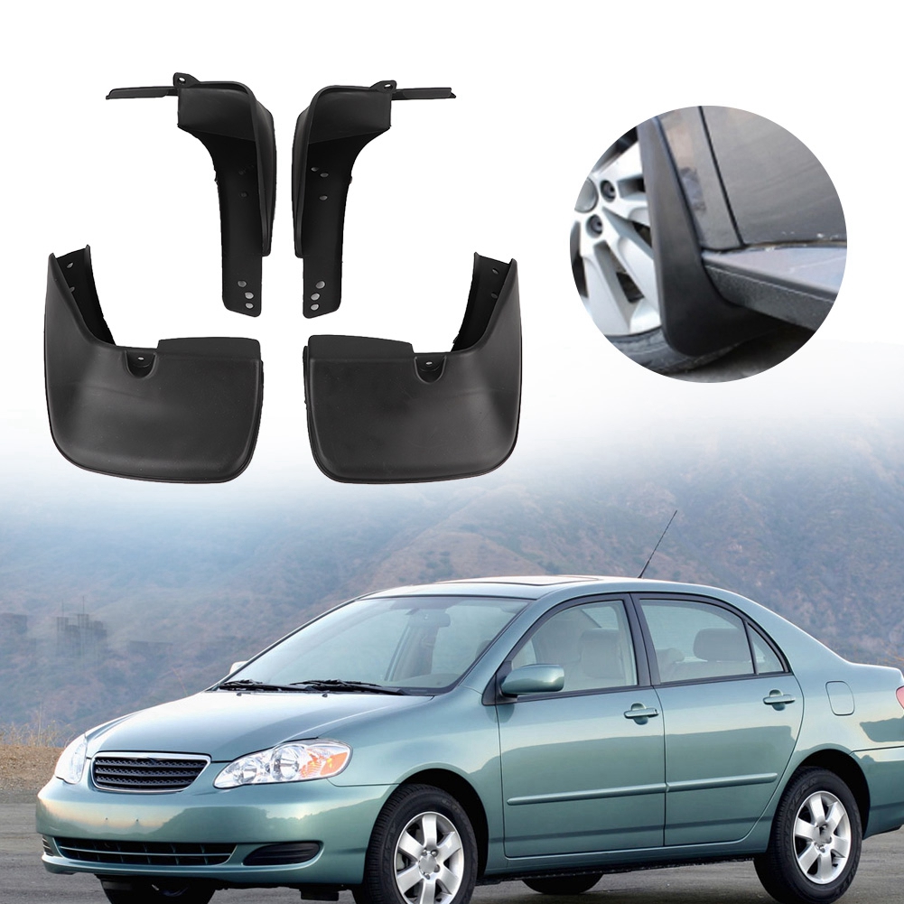 4Pcs Black Mud Flaps Splash Guards For Toyota Corolla Sedan 2009-2013