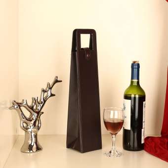 แฟชั่นหนังกระเป๋าใส่ไวน์ไวน์บรรจุภัณฑ์สำหรับไวน์แดงของขวัญกระเป๋าสี
