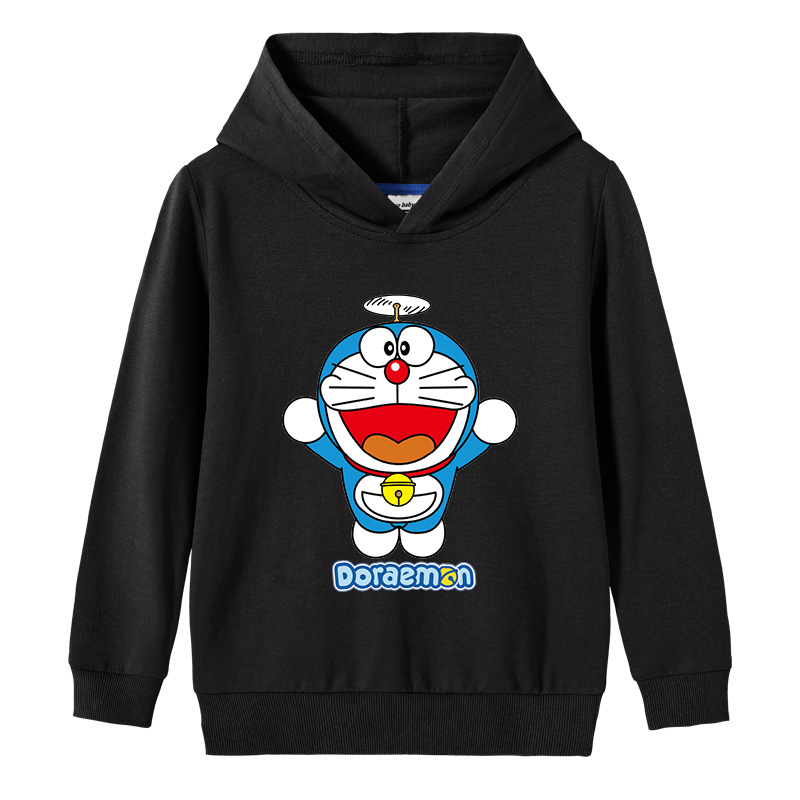 Doraemon เด็ก Hoodies หญิงแขนยาว Hooded เสื้อกันหนาว2021การ์ตูนผ้าฝ้ายเกาหลีแฟชั่นสไตล์ใหม่เด็กเสื้อผ้าใส่ลำลองสำหรับฤดูใบไม้ผลิฤดูใบไม้ร่วงหลวมเสื้อกีฬา Pullover