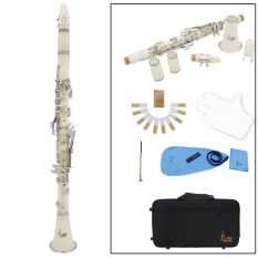 Clarinet Abs 17 คีย์บอร์ดเสียงโซปราโนแฟลต Binocular Clarinet Withcleaning ถุงมือผ้า 10 ไขควงไขควง Reed กรณีเครื่องดนตรีแบบเป่า - Intl By Tomnet