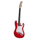 Electric Guitar กีตาร์ไฟฟ้า 3 แท็ค สีแดงเมทัลลิก หัวเฟนเดอร์ 