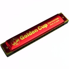Golden Cup ฮาร์โมนิก้า 20 ช่อง คีย์ C รุ่น JH020-1RD - สีแดง (Harmonica Key C)