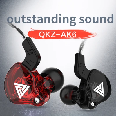 หูฟัง QKZ รุ่น AK6 in ear คุณภาพดีงาม ราคาหลักร้อย เสียงดี เบสแน่น โดนใจคนฟังเพลง สายยาว 1.2 เมตร ของแท้100% / Mango Gadget