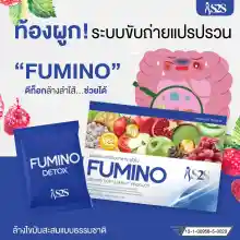 ภาพขนาดย่อของภาพหน้าปกสินค้าFUMINO ฟูมิโน่ ดีท็อกซ์ ถ่ายแข็ง ฟูมิโนช่วยได้   บรรจุ กล่องละ 10 ซอง จากร้าน NOBODY บน Lazada ภาพที่ 6