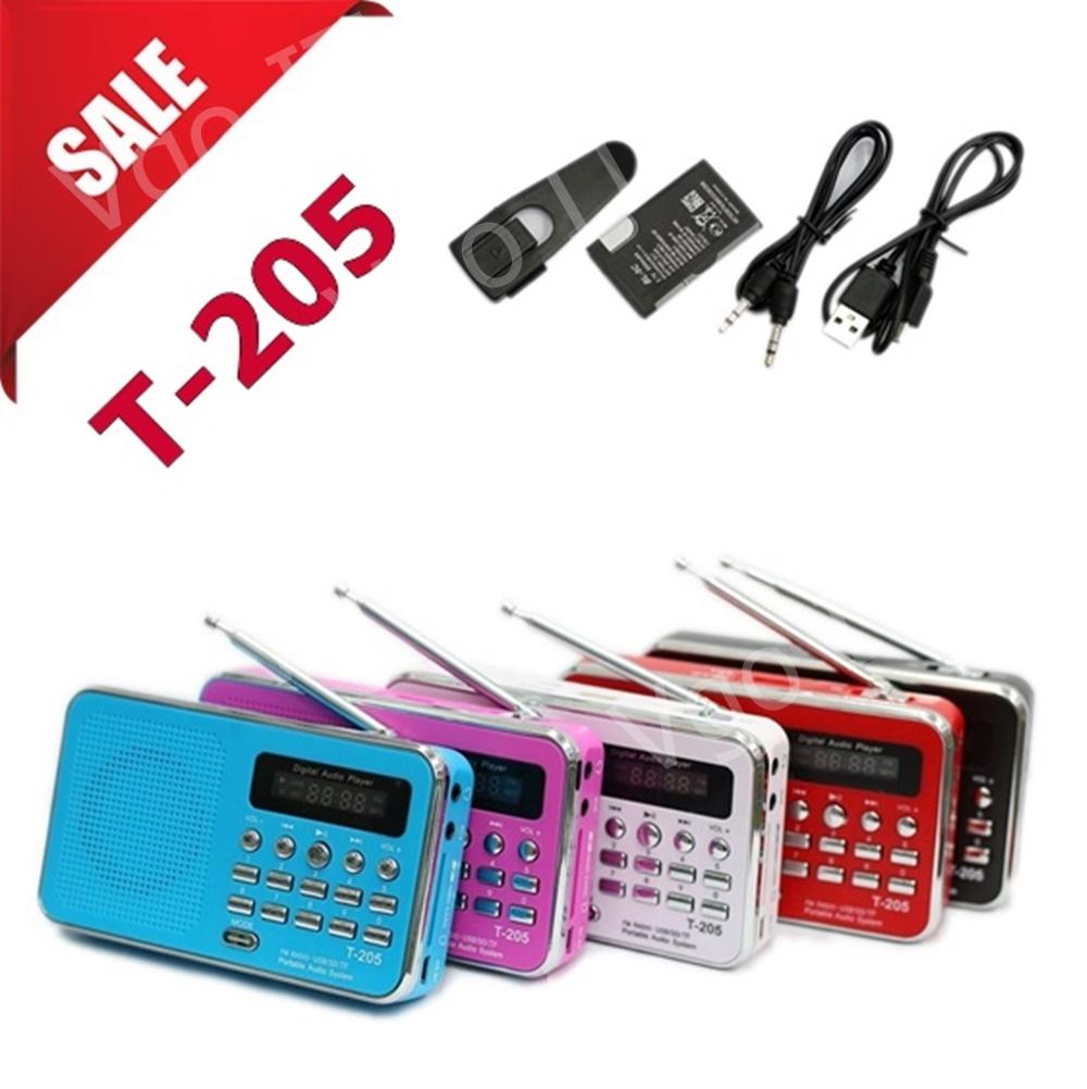 10เครื่อง ลำโพงวิทยุ ลำโพง Mp3/USB/SD Card/Micro SD Card รุ่นT205 (สี