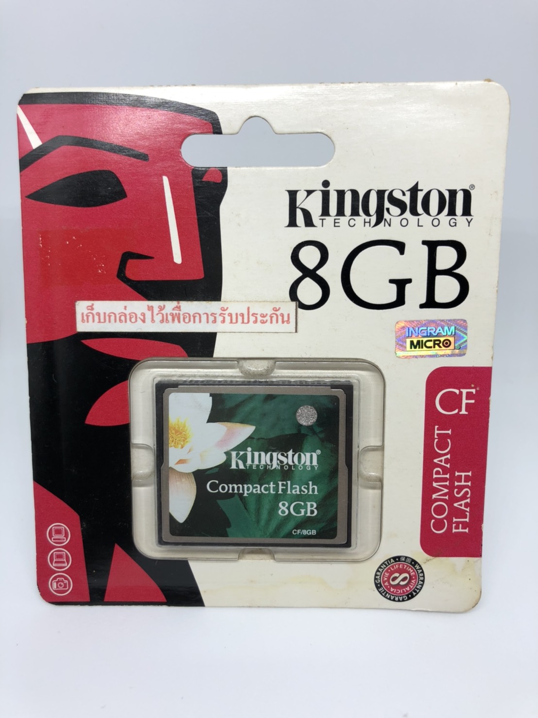 KINGSTON CompactFlash CF Card 8GB อุปกรณ์รองรับการ์ดหน่วยความจำ สำหรับกล้องCF กล้องระดับกลาง กล้องวีดีโอ เมมโมรี่ การ์ด  รับประกันLifetime โดย IngramMicro