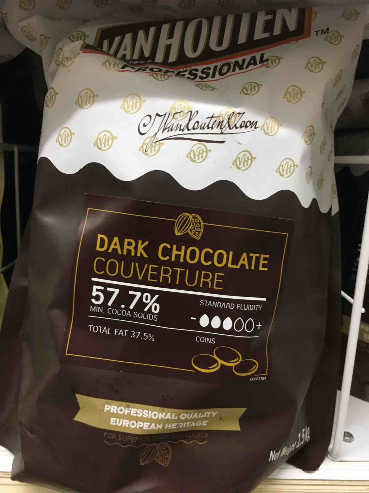 Dark chocolate 57.7 จำนวน1.5กก