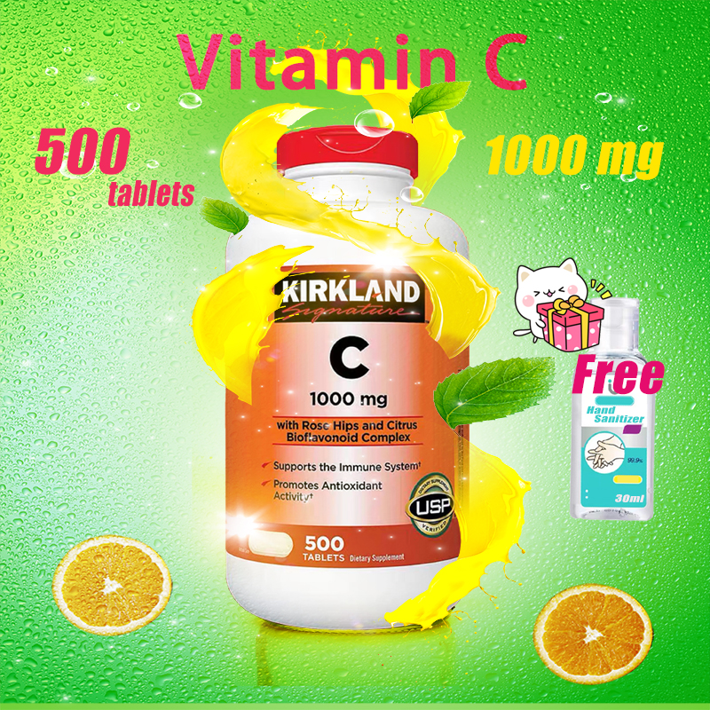 Kirkland Vitamin C 1000 mg จำนวน EXP.03/24 500 Tablets C with Rose Hips