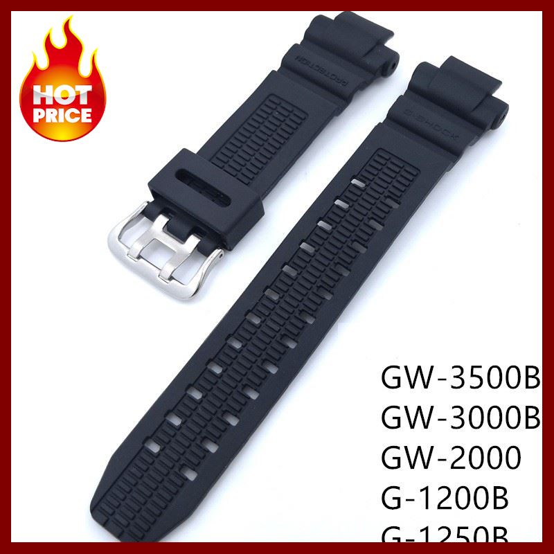 (สีดำด้าน) สายนาฬิกา สายทดแทน ใช้ได้กับ Casio G Shock GW2000 GW3000B GW3500B G-1200B G-1250B และ Sport Watch
