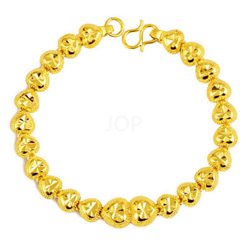 JOP สร้อยข้อมือผู้หญิง ชุบทอง24K ทองเหลืองชุบทอง สร้อยข้อมือ แหวน สร้อยคอ ต่างหู D017