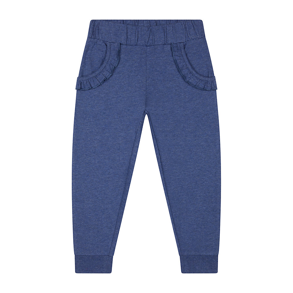 กางเกงจ๊อกเกอร์เด็กโตผู้หญิง Mothercare blue frill joggers VB657