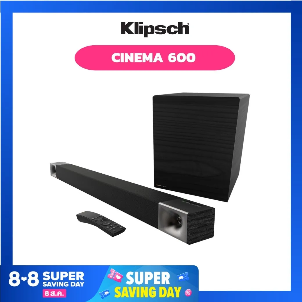 Klipsch Cinema-600 ลำโพงซาวด์บาร์+ซัฟวูฟเฟอร์ไร้สาย