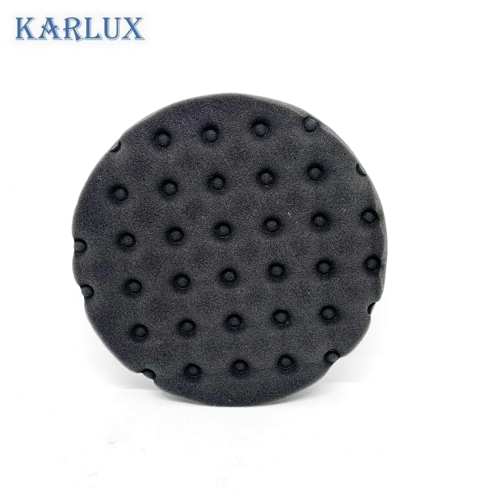 Karlux ฟองน้ำขัดสีรถ 6นิ้ว สีดำ Black Polish Dot Foam 6inch (สำหรับแป้นจับ 5นิ้ว เพื่อเว้นขอบ)