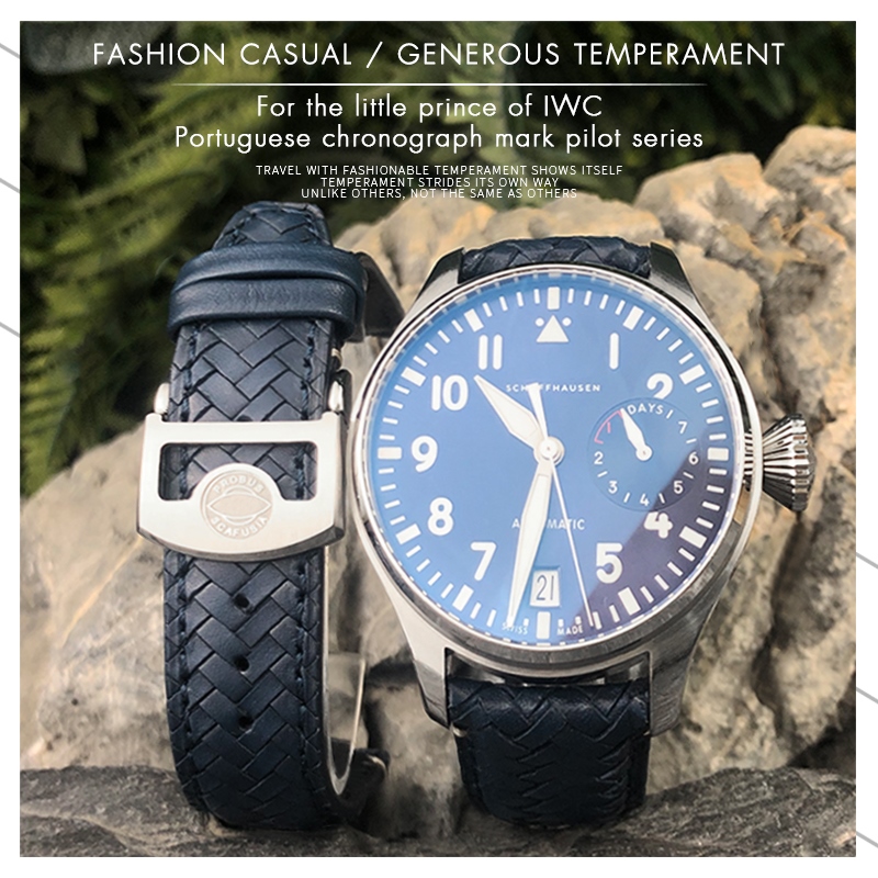 Original high quality 20mm 21mm 22mm Premium Cowhide Strap Fit For Iwc