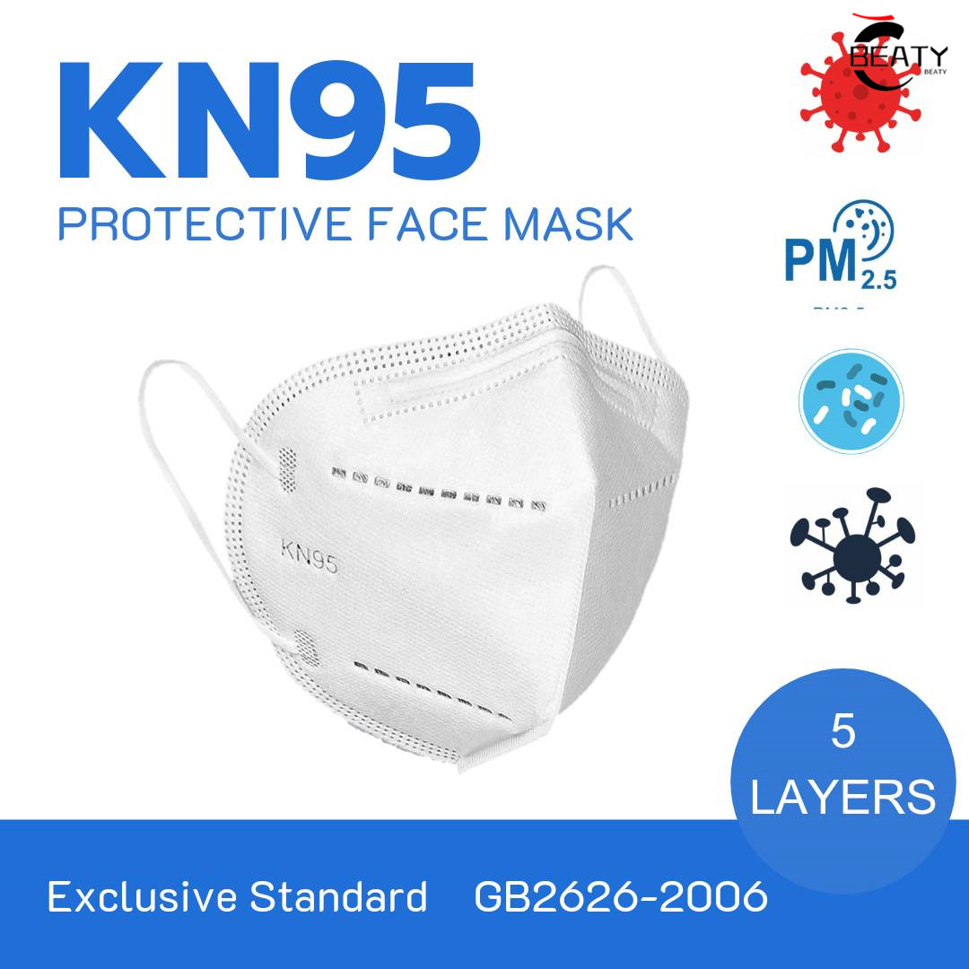 【ส่งของจากประเทศไทย】BEATY 1/5/10pcs KN95 หน้ากากกันฝุ่น PM 2.5 Mask หน้ากากสุขภาพ หน้ากากสีขาว หน้ากากผ้า Face Mask หน้ากาก N95 หน้ากาก 3M หน้ากากอนามัย