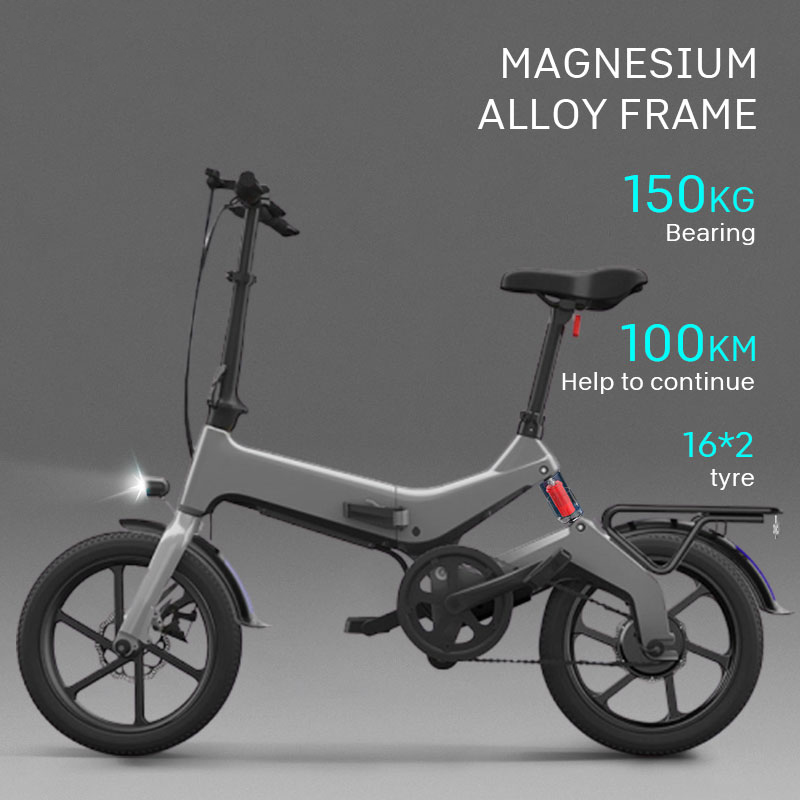 สกูตเตอร์ไฟฟ้า โช๊คอัพหน้าและหลัง Electric bicycle 100กิโลเมตร รถจักรยานไฟฟ้าNAKXUS16นิ้ว จักรยานพับ โช้คอัพด้านหน้าและด้านหลัง foldable mini 16 inches