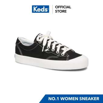 รองเท้า KEDS WF61179 CREW KICK 75 CANVAS BLACK รองเท้าผ้าใบผู้หญิง แบบผูกเชือก แบบผ้า สีดำ