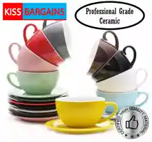 ภาพขนาดย่อของภาพหน้าปกสินค้าถ้วยกาแฟ ชุดแก้ว คาปูชิโน่ อเมริกาโน่ ชุดถ้วฝนย ชาเซรามิก คุณภาพ เกรด เอ Cappuccino Americano coffee tea cup quality ceramic จากร้าน Kissbargains บน Lazada
