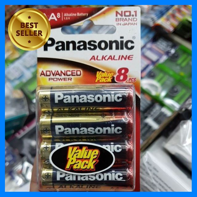 ถ่าน Panasonic Alkaline Size AA 1.5V แพค 8ก้อน รุ่น LR6T/8B เลือก 1 ชิ้น อุปกรณ์ถ่ายภาพ กล้อง Battery ถ่าน Filters สายคล้องกล้อง Flash แบตเตอรี่ ซูม แฟลช ขาตั้ง ปรับแสง เก็บข้อมูล Memory card เลนส์ ฟิลเตอร์ Filters Flash กระเป๋า ฟิล์ม เดินทาง