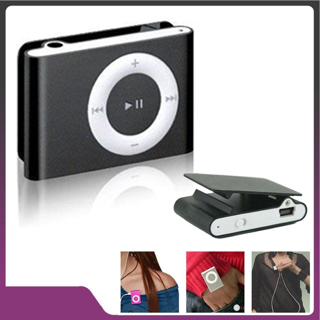 Best Mini Clip MP3 Player Music Speaker เครื่องเล่น MP3 ขนาดพกพา - Black