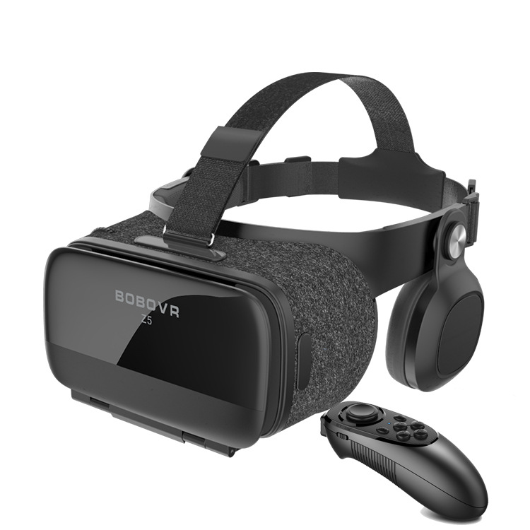 แว่นตา VR BOBOVR Z5 2018 รุ่นล่าสุด ของแท้ 100% (รุ่นสีดำ) แว่นตา 3D VR พร้อมชุดหูฟังสเตอริโอ ชุดหูฟังเสมือนจริง แว่นดูหนัง 3D อัจฉริยะ (สีดำ) สำหรับสมาร์ทโฟนทุกรุ่น ฟรี MOCUTE-050 ​​Joy Gamepad Bluetooth Black