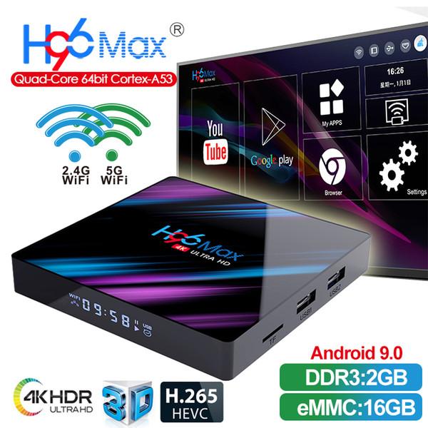 กล่องทีวี H96 MAX-3318 RAM2 ROM16 True Quad-core Android 9.0 with 4K Media Player