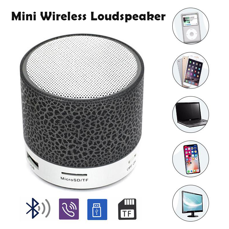 Speaker Mini Wireless Loudspeaker Crack LED TF Card USB Subwoofer ...