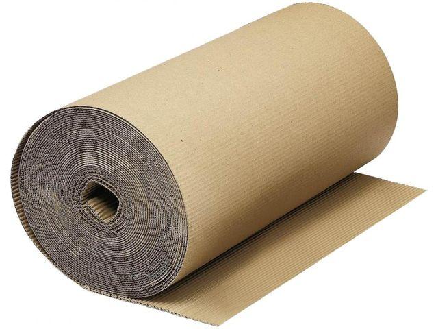 ม้วนกระดาลูกฟูก 2 ชั้น กระดาษลูกฟูกห่อสินค้า  กระดาษลูกฟูกกันกระแทกหนัก 15 KG ขนาด 122 ซม. ยาวประมาณ 30 เมตร