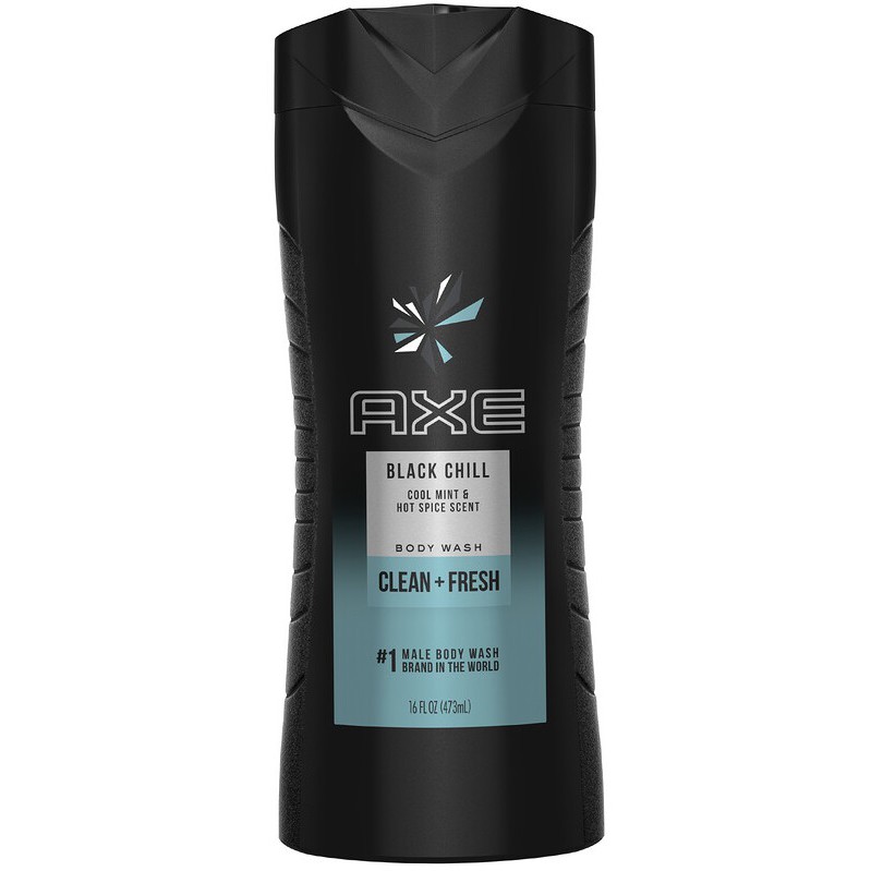 Axe® Body Wash, Black Chill, Clean + Fresh 473 ml แอ๊กซ์ เจลอาบน้ำ