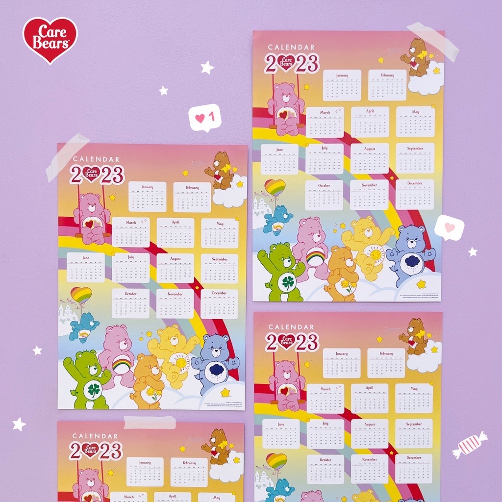 LOFT ปฏิทินตั้งโต๊ะ/โปสเตอร์ CARE BEARS Calendar Poster A3 Lazada.co.th