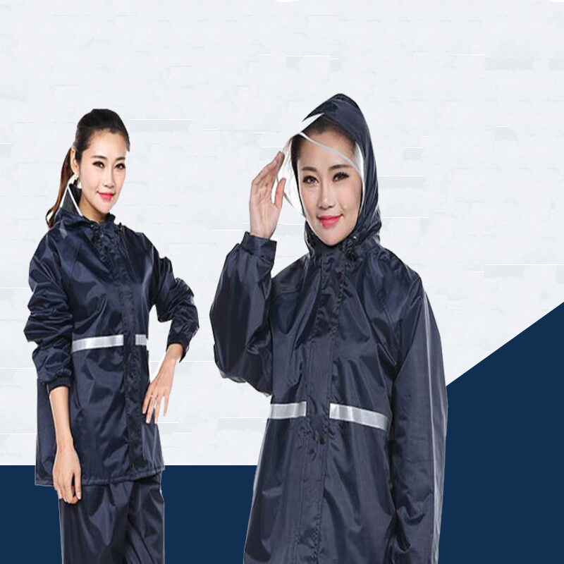 New Alitech Raincoat  ชุดกันฝน rain jackets เสื้อ กัน ฝน เสื้อกันฝนมีแถบสะท้อนแสง (เสื้อ+กางเกง) เนื้อผ้าใส่สบายทนทานกันฝนดีเยี่ยม Raincoat ใช้ง