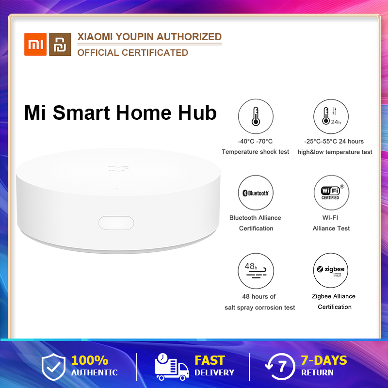 Xiaomi Mi Smart Home Hub Multifunction Gateway Version 3 Work With Mi Home APP Apple Homekit ZigBee, WIFI, Bluetooth & Bluetooth Mesh เกตเวย์มัลติฟังก์ชั่น Xiaomi Mi Smart Home Hub