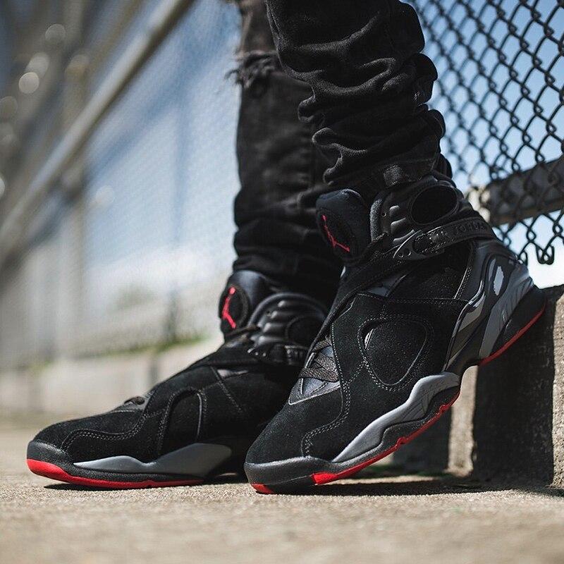 NIKE Air Jordan 8 Cement Black Men's 