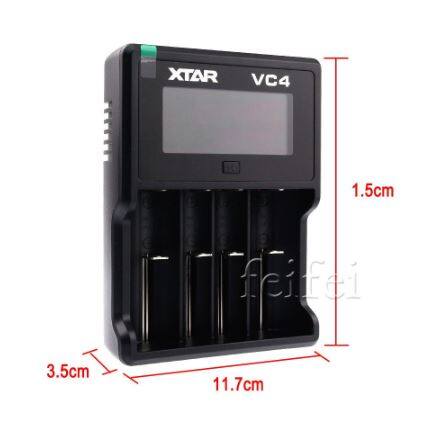 เครื่องชาร์จเปล่า XTAR VC4 USB NiMH / Li-ion BATTERY LCD Charger