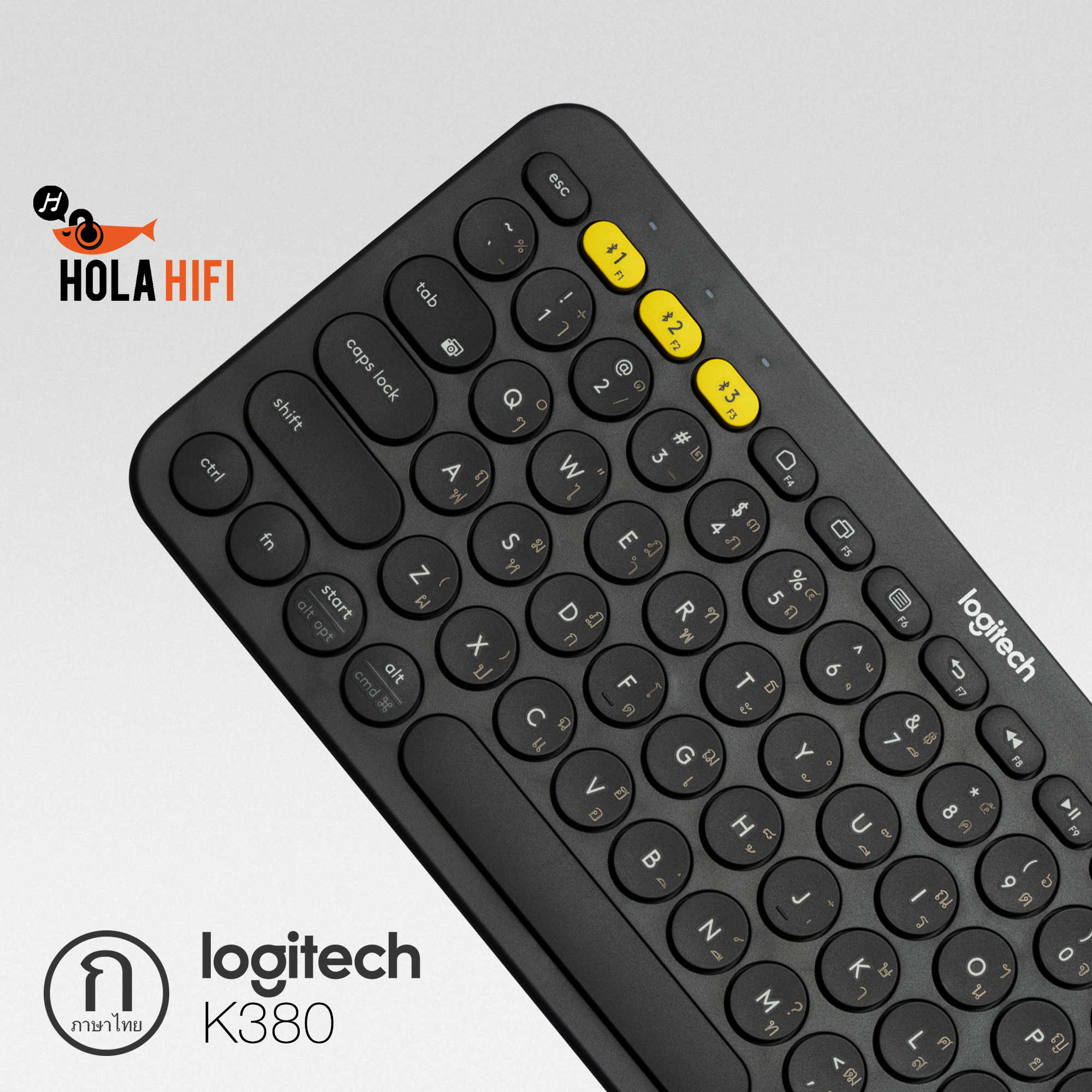 Logitech K380 Multi-Device Bluetooth Keyboard ภาษาไทย (Eng Keycap/Thai Keycap) (คีย์บอร์ดบลูทูธ) รับประกัน 1ปี พร้อมส่ง