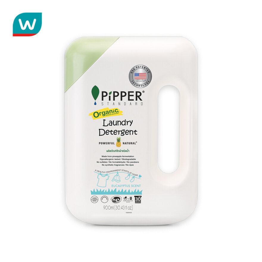 Pipper พิพเพอร์ สแตนดาร์ด น้ำยาซักผ้าสูตรธรรมชาติ กลิ่นยูคาลิปตัส 900 มล.