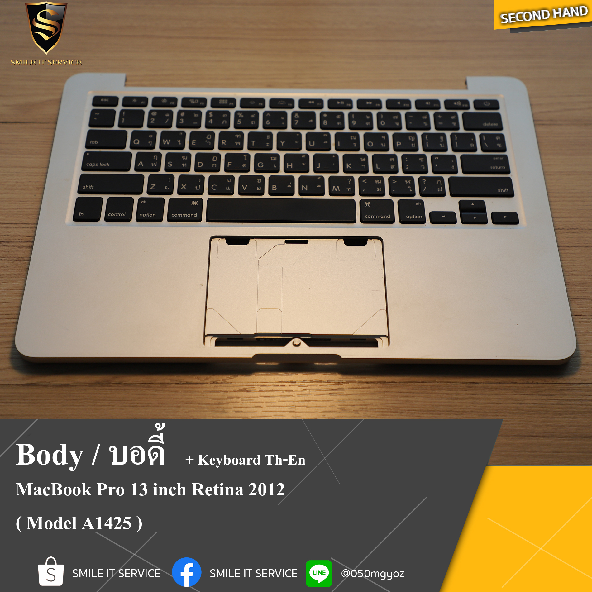 Topcase+Keyboard Th-Us Macbook Pro A1425 13