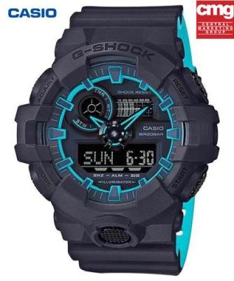 กีฬานาฬิกา Casio นาฬิกา G-SHOCK ชุดกันน้ำและกันกระแทกคู่แสดงแนวโน้มแฟชั่นGA-700SE-1A2นาฬิกาควอทซ์