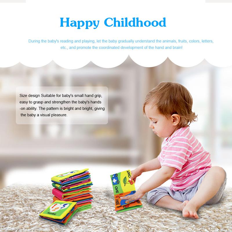 Newborn Animal Cloth Book Baby Childhood Puppy Cloth Book Educational Toy RD