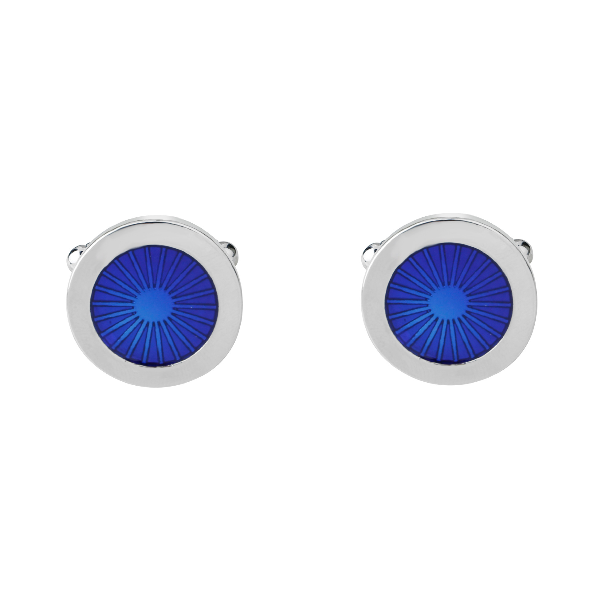 Classic Business Cufflinks for Men's Shirts High Quality Round Blue Cuff Buttons Special Gift