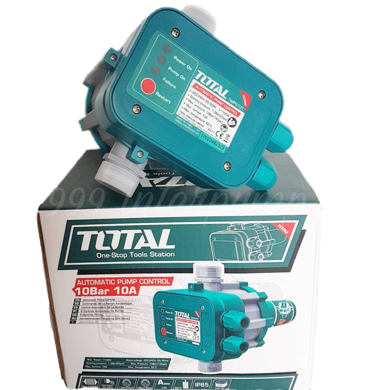 TOTAL TWPS101สวิทซ์ควบคุมปั๊มน้ำอัตโนมัติ อุปกรณ์ควบคุมแรงดันปั๊มน้ำแรงดันไฟฟ้า Automatic Pump Control  Pressure Control