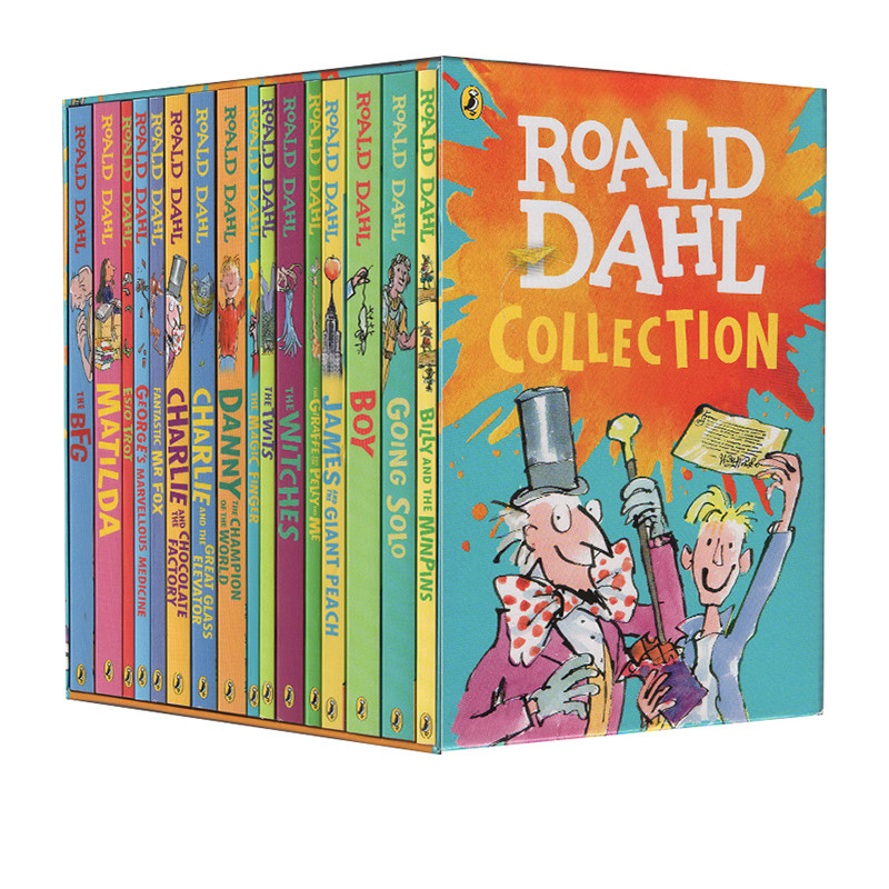 16 หนังสือ/ชุด Roald Dahl Collection วรรณกรรมเด็กภาษาอังกฤษภาพนวนิยาย Story Book ชุด Early การศึกษาอ่านหนังสือสำหรับเด็ก