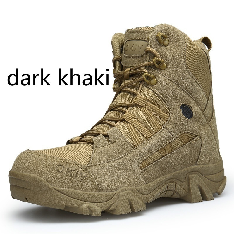 Men's Military Tactical Boots รองเท้าทหาร รองเท้าคอมแบท รองเท้า รด รองเท้าจังเกิ้ล แบบมีซิป​ใจ