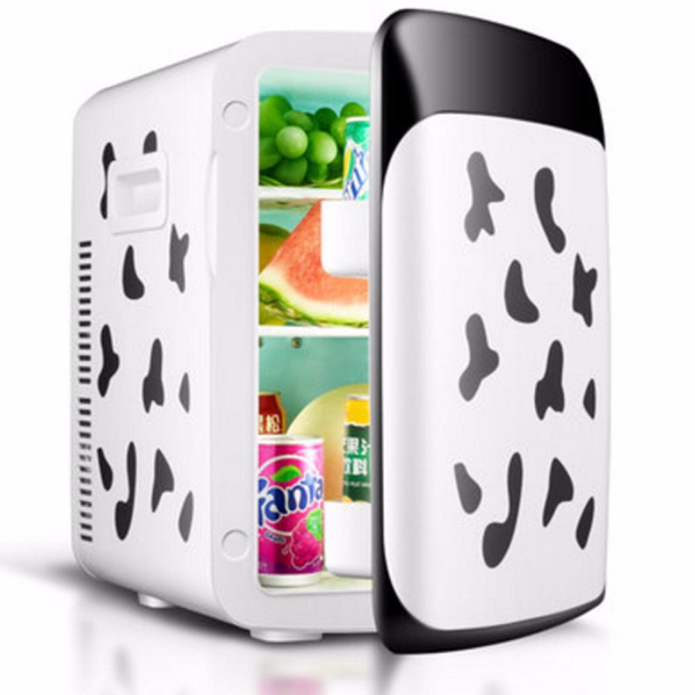 15L Mini Fashion Refrigerator ตู้เย็นมินิแฟชั่น 15 ลิตร (ไฟบ้าน+ไฟรถ) ลายวัว