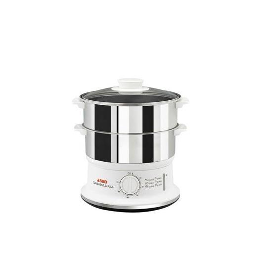 หม้อนึ่งสแตนเลส 2 ชั้น TEFAL รุ่น VC1451 ขนาด 6 ลิตร สีเงิน-ขาว