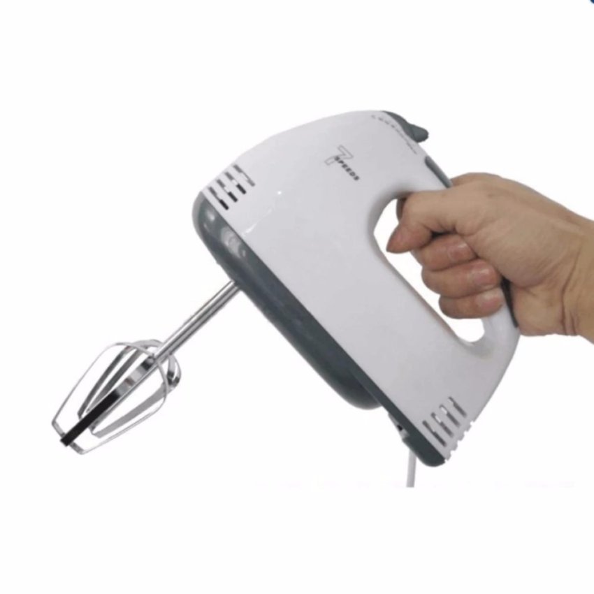 Best to Buy  Electric 7 Speed Egg Beater Flour Mixer Mini  Electric Hand Held Mixer เครื่องผสมแป้งตีไข่-White