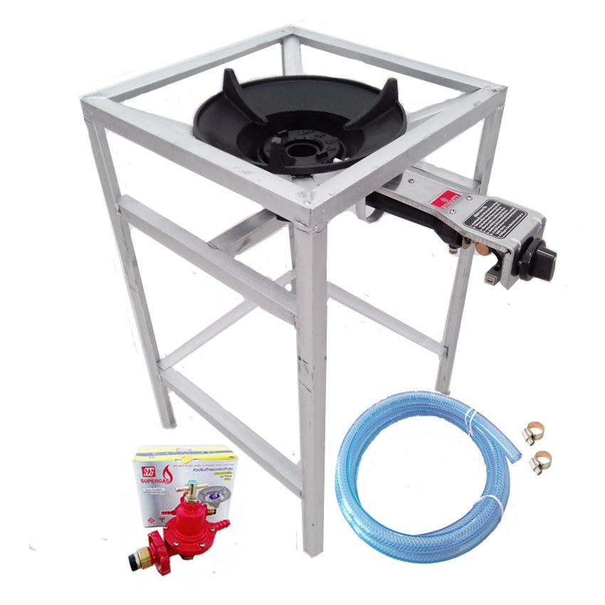 Dynasty ชุดเตาแก๊สแรงดันสูง กึ่งอัตโนมัติ KB5 ขาเตาเหลี่ยม สูง 70ซม. พร้อมหัวปรับ