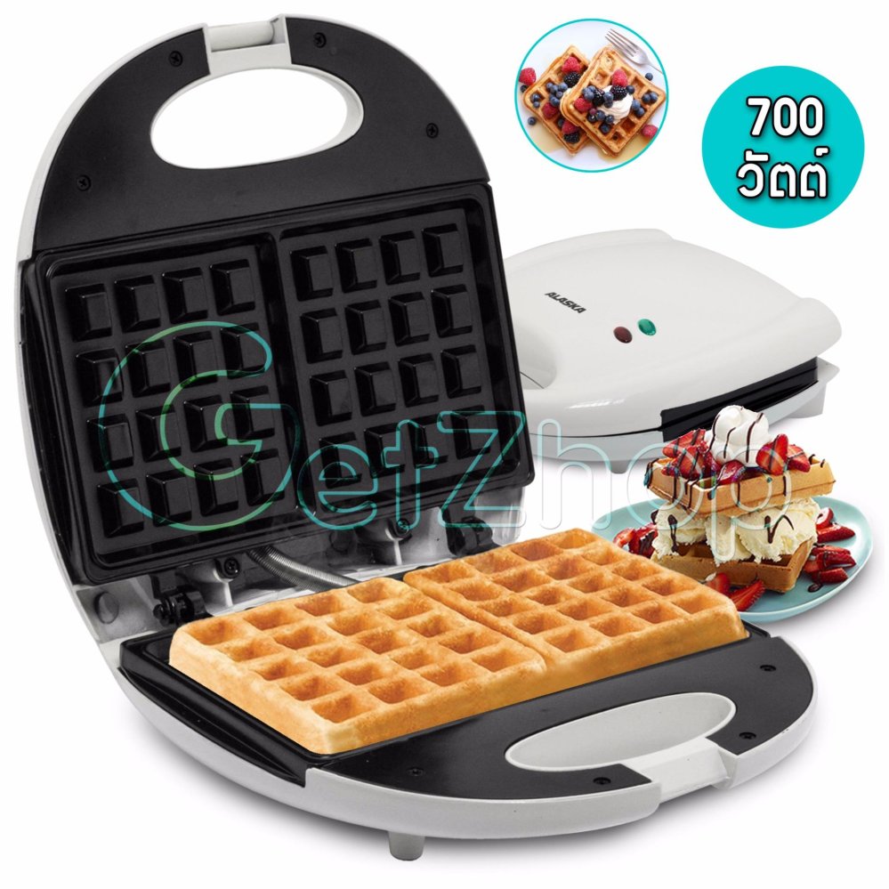 ดูภาพ Getzhop เครื่องทำวาฟเฟิล เครื่องอบขนม Waffle Maker ALASKA-626(สีขาว) เพิ่มเติม Getzhop เครื่องทำวาฟเฟิล เครื่องอบขนม Waffle Maker ALASKA-626(สีขาว)